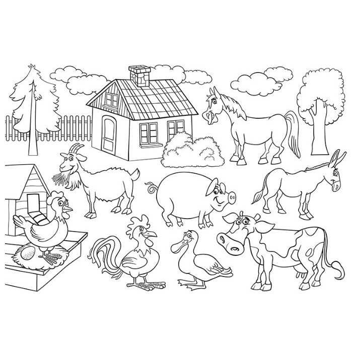 Картинки для срисовки животные (120 рисунков)