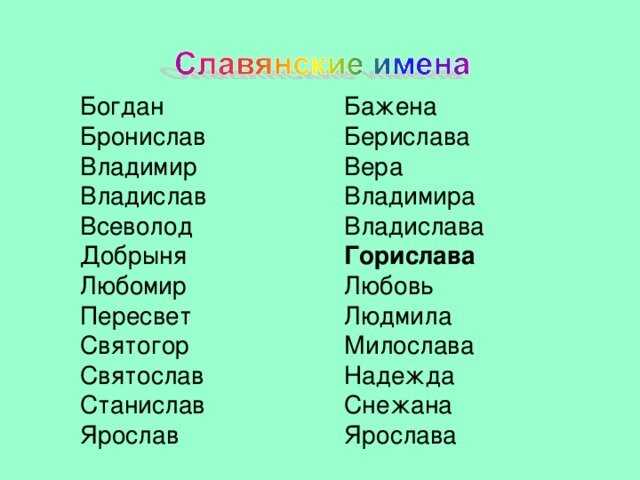 Мужские славянские имена и их значение :: syl.ru