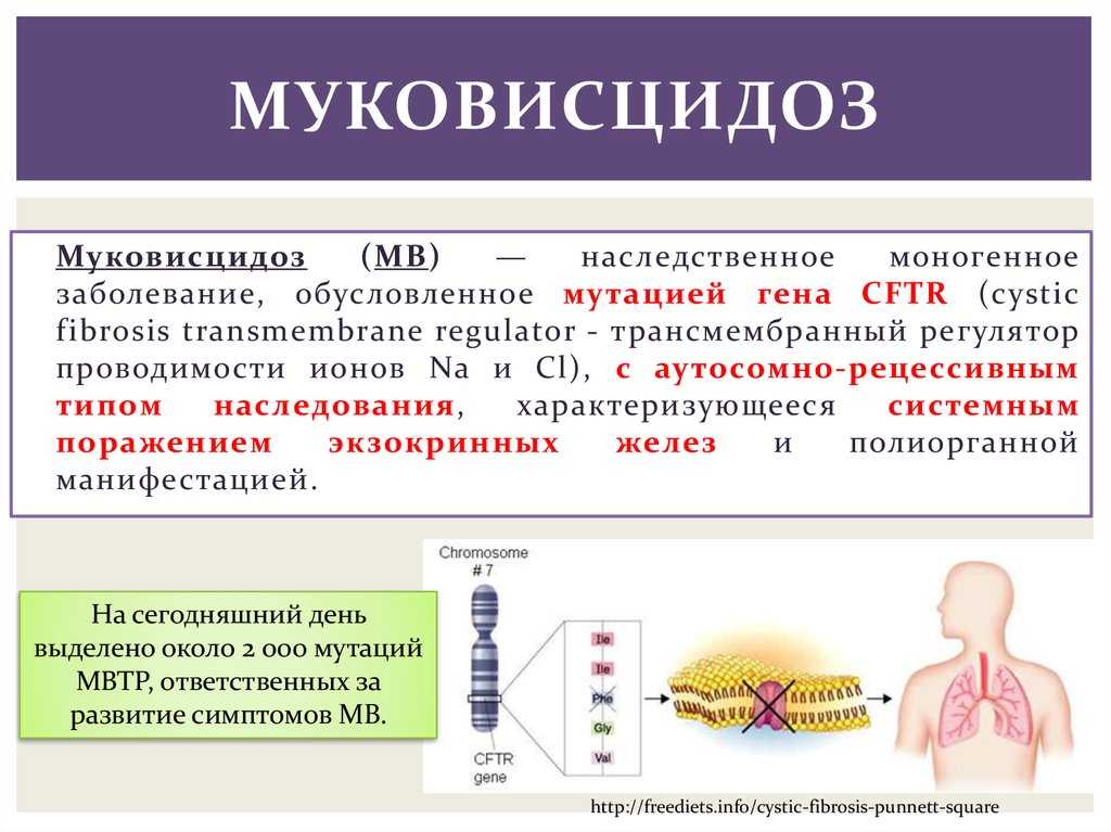 Муковисцидоз наследственная болезнь обусловленная аутосомным рецессивным геном клиническая картина