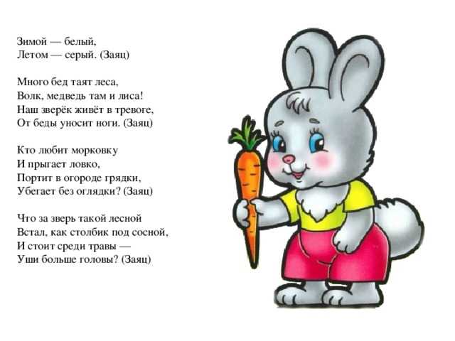 Стихи про кролика, детские загадки про символ 2023 года