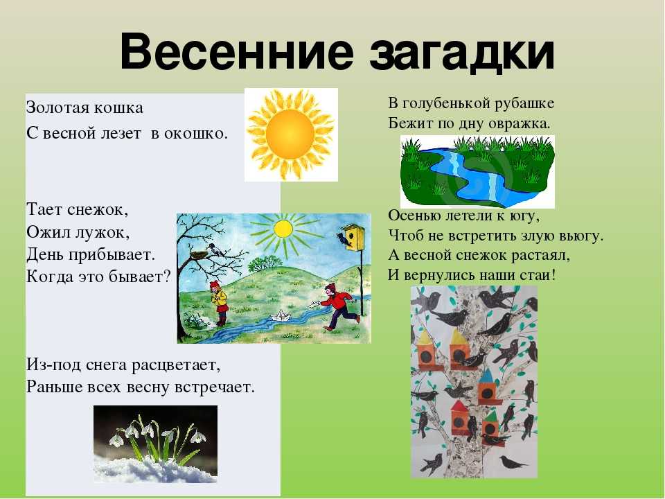 Презентация загадки о весне