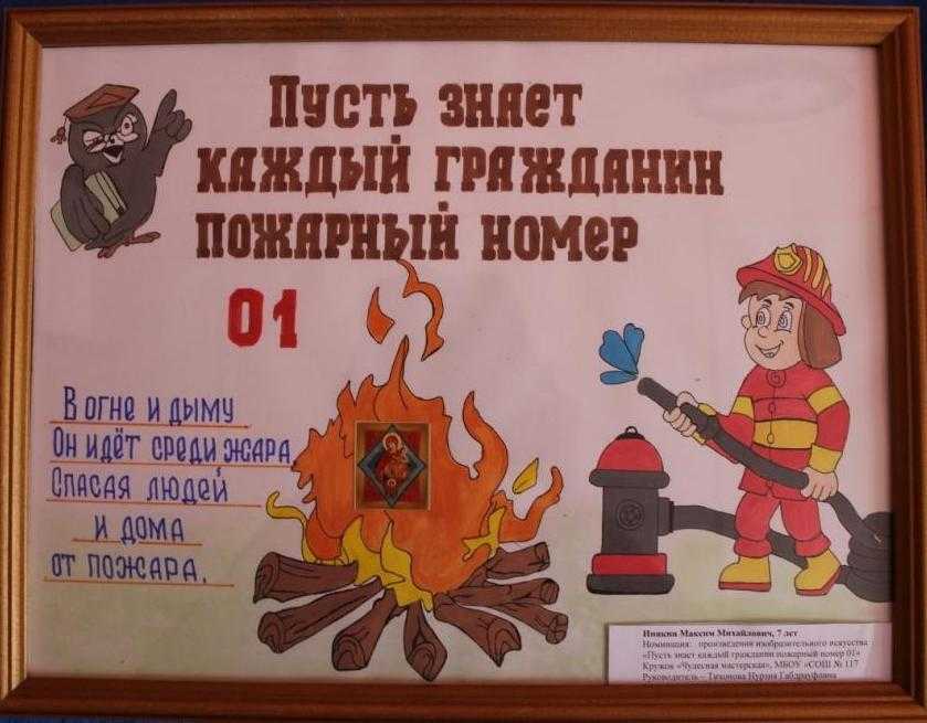 Рисунки на пожарную тематику, про пожарную безопасность для детей