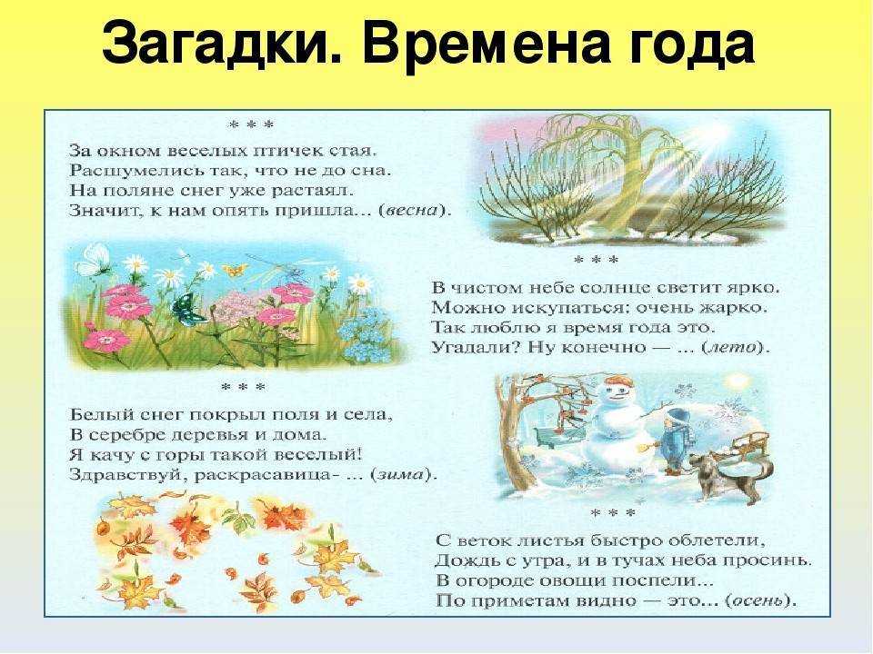 Времена года картинки для детей дошкольного возраста, стихи, загадки, рассказы по карточкам