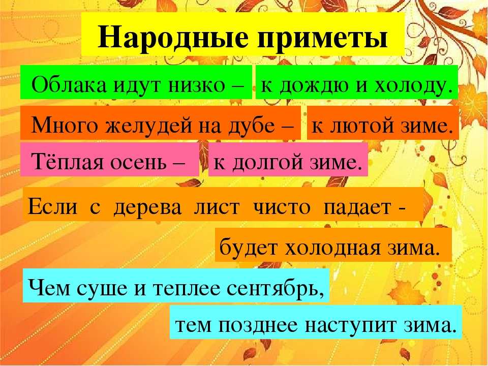 Проект на тему язык народной приметы