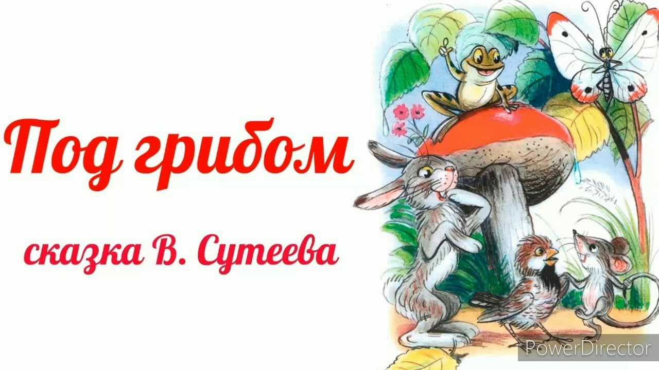 Герои сказки под грибом в картинках по отдельности