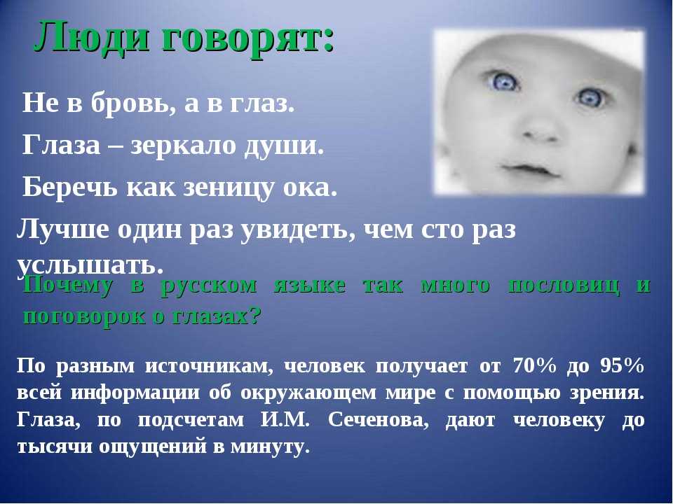 Пословицы про глаза, очи | пословицы для детей