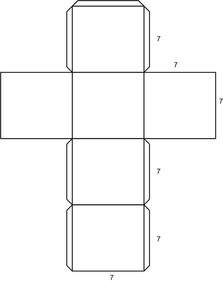 Сделать куб из бумаги схема распечатать