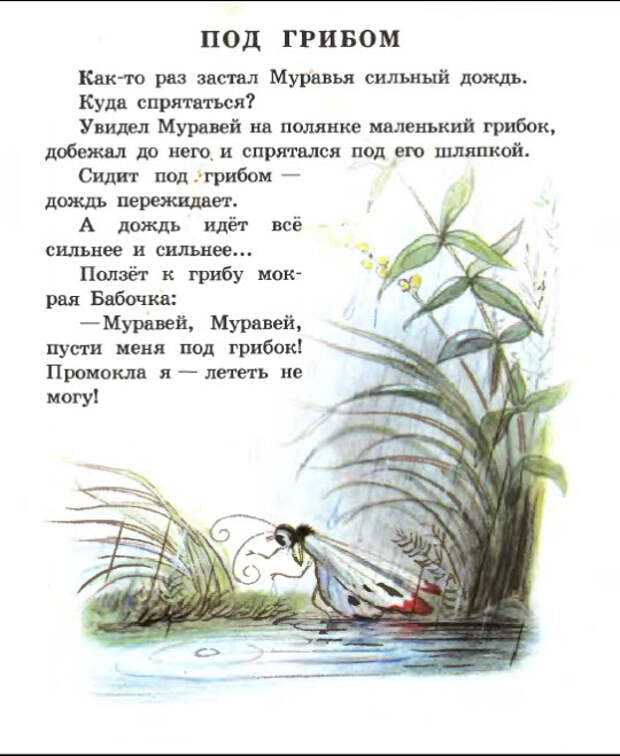 Сказка под грибом текст читать онлайн бесплатно