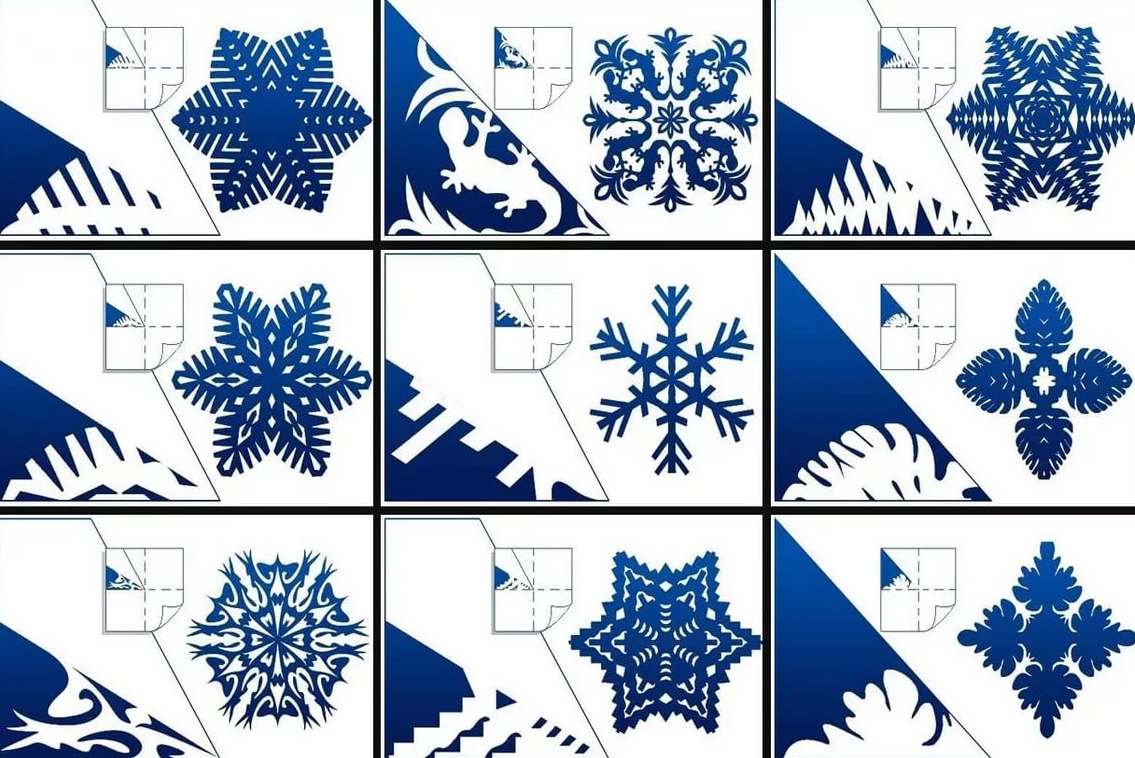 Как сделать снежинку из бумаги? 7 легких и красивых способов вырезания снежинок своими руками