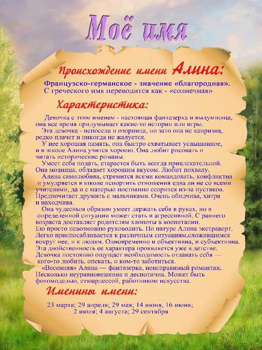 История происхождения и толкование имени алиса